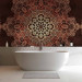 Wall Mural Mandala - contrasting oriental motif in a bright pattern on a red background 93138 additionalThumb 8