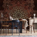 Wall Mural Mandala - contrasting oriental motif in a bright pattern on a red background 93138 additionalThumb 6