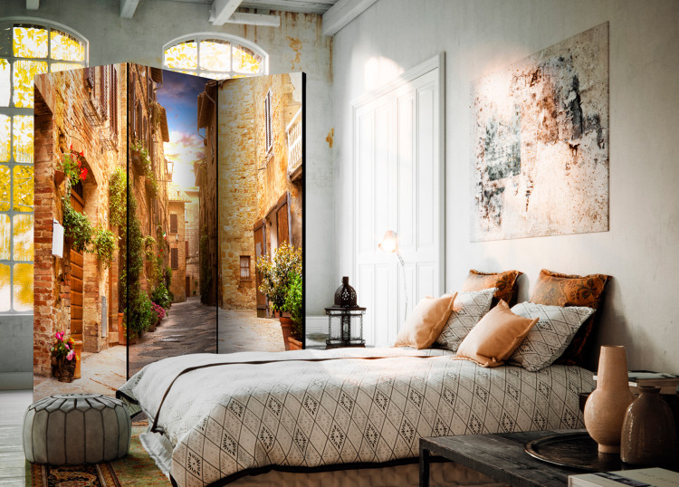 Room Divider Screen Colorful Alley in Tuscany - brick architecture of an Italian town 95238 additionalImage 4