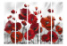 Room Separator Poppies in Moonlight II - red poppy flowers on a gray background 95538 additionalThumb 3