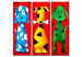 Canvas Art Print Three colors dogs 106948