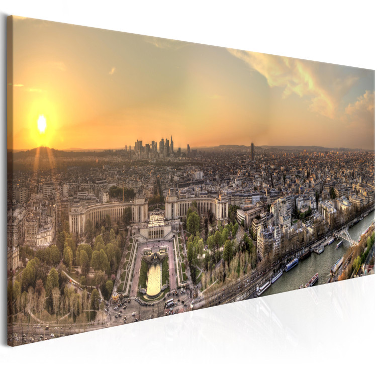 Canvas Print View from the Eiffel Tower (1-part) Narrow - Panorama of Paris 107248 additionalImage 2