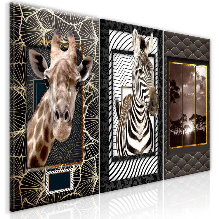 Canvas Print African Triptych (3 Parts) 114248 additionalImage 2