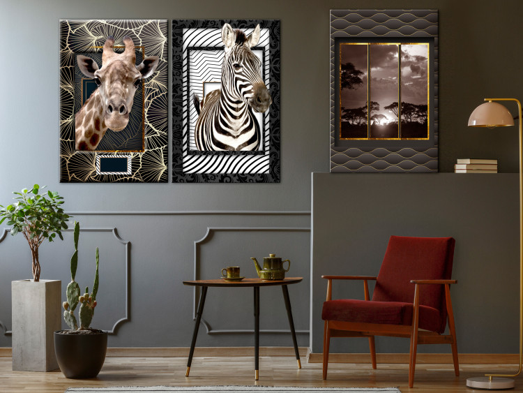 Canvas Print African Triptych (3 Parts) 114248 additionalImage 3