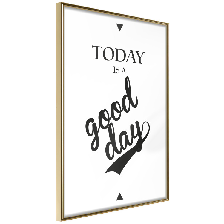 Wall Poster Today Is a Good Day - black and white composition with English texts 114748 additionalImage 12