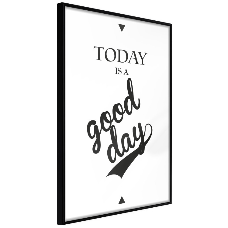 Wall Poster Today Is a Good Day - black and white composition with English texts 114748 additionalImage 10