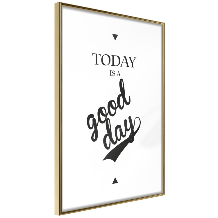 Wall Poster Today Is a Good Day - black and white composition with English texts 114748 additionalImage 6