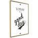 Wall Poster Today Is a Good Day - black and white composition with English texts 114748 additionalThumb 12