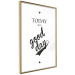 Wall Poster Today Is a Good Day - black and white composition with English texts 114748 additionalThumb 6