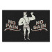 Poster No pain no gain - motivational background with a man and English texts 115048