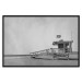 Wall Poster Lifeguard Tower with USA Flag - black and white shot with beach and ocean 116348 additionalThumb 18