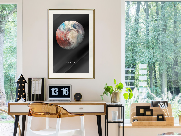 Wall Poster Pluto - dwarf planet and simple English text against a space backdrop 116748 additionalImage 21