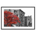 Wall Poster Autumn in New York - black and white urban landscape with a red tree 117148 additionalThumb 15