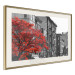 Wall Poster Autumn in New York - black and white urban landscape with a red tree 117148 additionalThumb 2