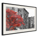 Wall Poster Autumn in New York - black and white urban landscape with a red tree 117148 additionalThumb 3