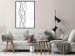 Wall Poster Hanging Ropes - minimalist black and white abstraction in wavy lines 117348 additionalThumb 5