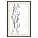 Wall Poster Hanging Ropes - minimalist black and white abstraction in wavy lines 117348 additionalThumb 24