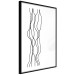 Wall Poster Hanging Ropes - minimalist black and white abstraction in wavy lines 117348 additionalThumb 11