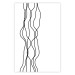 Wall Poster Hanging Ropes - minimalist black and white abstraction in wavy lines 117348