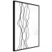 Wall Poster Hanging Ropes - minimalist black and white abstraction in wavy lines 117348 additionalThumb 10