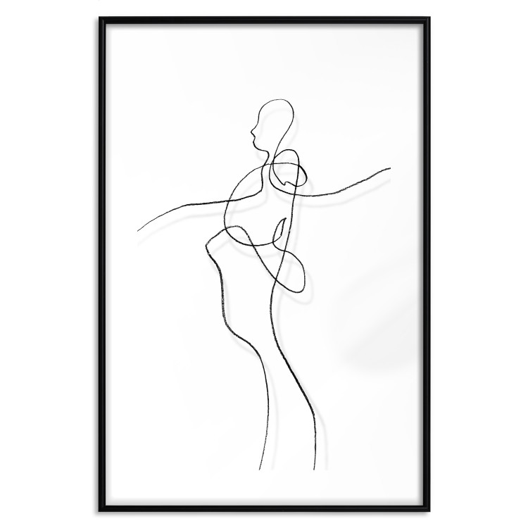 Poster My Soul - black and white minimalist composition with a human silhouette 119048 additionalImage 17