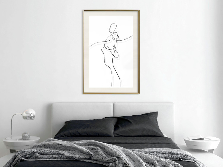 Poster My Soul - black and white minimalist composition with a human silhouette 119048 additionalImage 21
