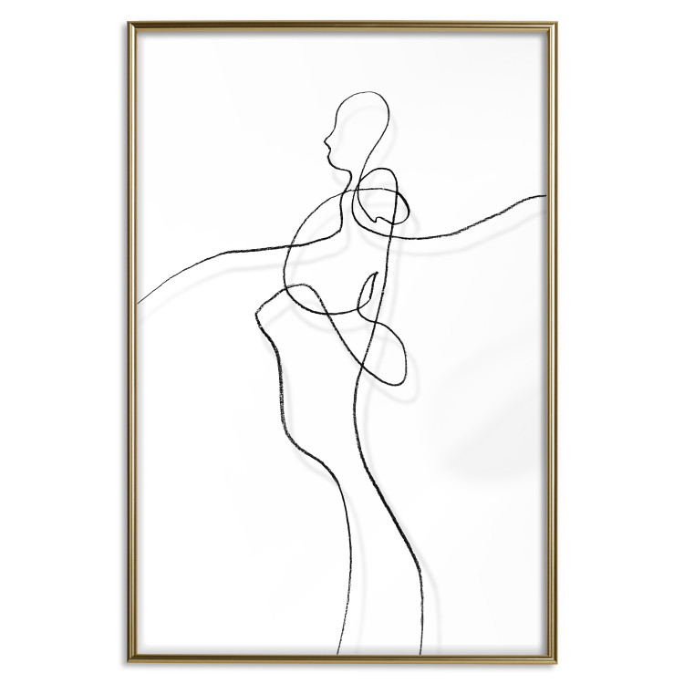 Poster My Soul - black and white minimalist composition with a human silhouette 119048 additionalImage 20