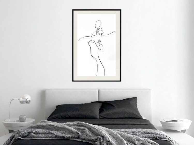 Poster My Soul - black and white minimalist composition with a human silhouette 119048 additionalImage 22
