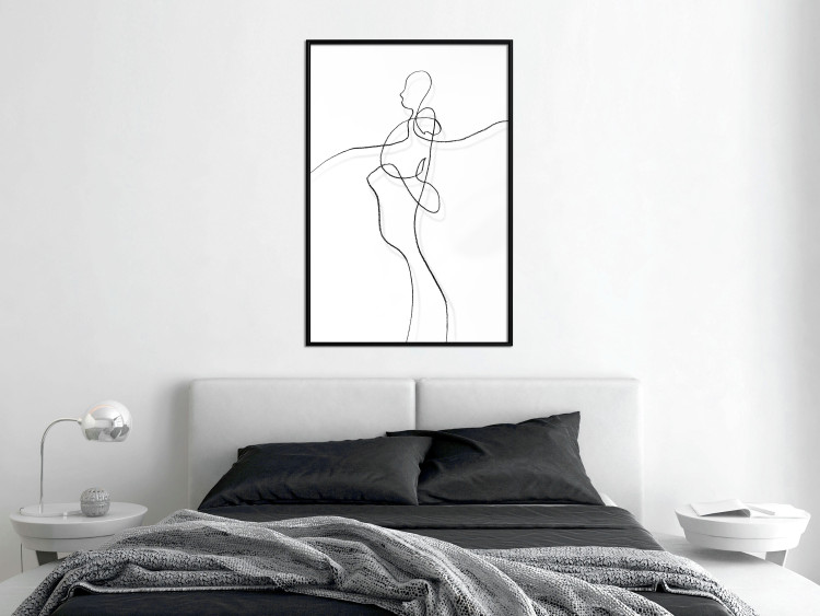 Poster My Soul - black and white minimalist composition with a human silhouette 119048 additionalImage 5