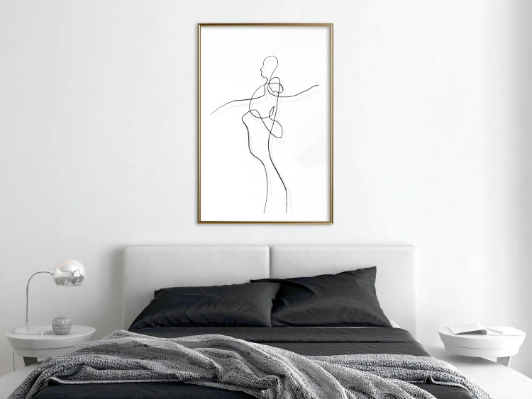 Poster My Soul - black and white minimalist composition with a human silhouette 119048 additionalImage 15