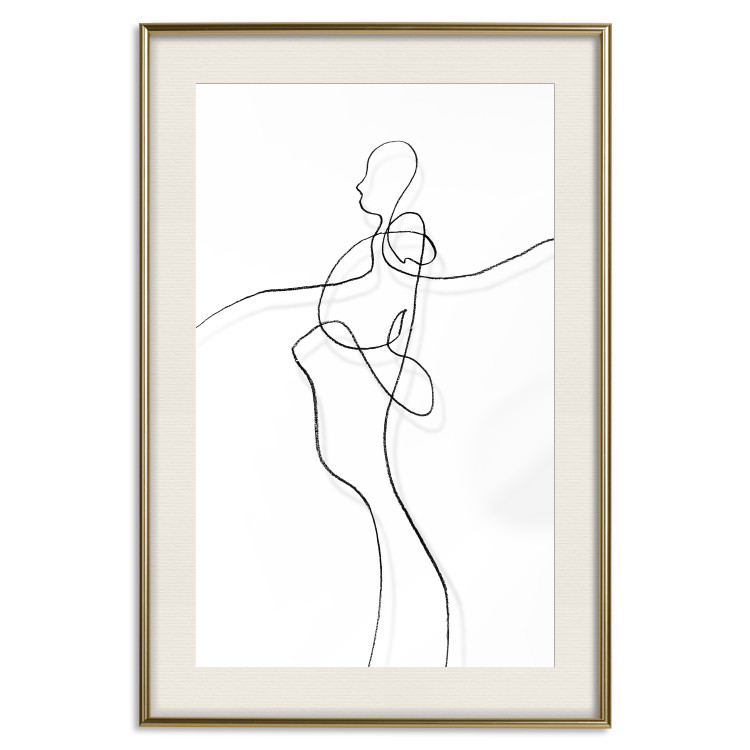 Poster My Soul - black and white minimalist composition with a human silhouette 119048 additionalImage 19