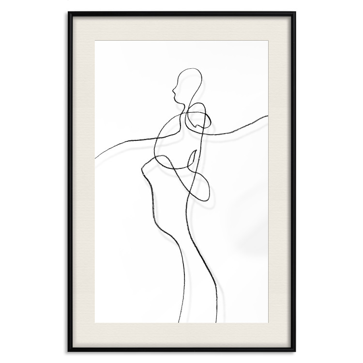 Poster My Soul - black and white minimalist composition with a human silhouette 119048 additionalImage 18