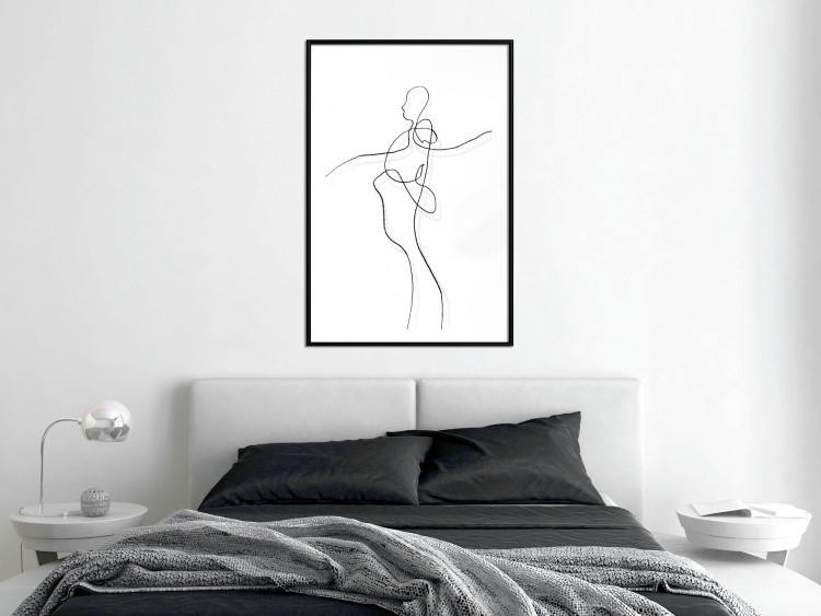 Poster My Soul - black and white minimalist composition with a human silhouette 119048 additionalImage 6