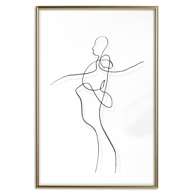 Poster My Soul - black and white minimalist composition with a human silhouette 119048 additionalImage 16