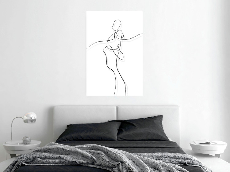 Poster My Soul - black and white minimalist composition with a human silhouette 119048 additionalImage 23
