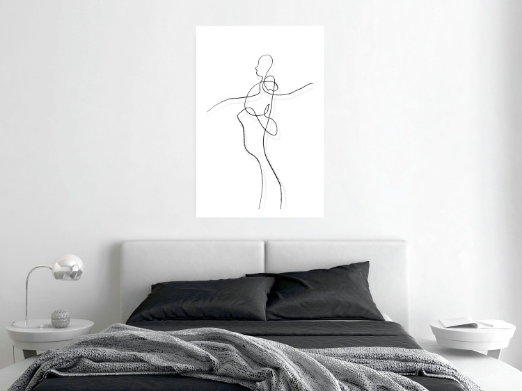 Poster My Soul - black and white minimalist composition with a human silhouette 119048 additionalImage 4