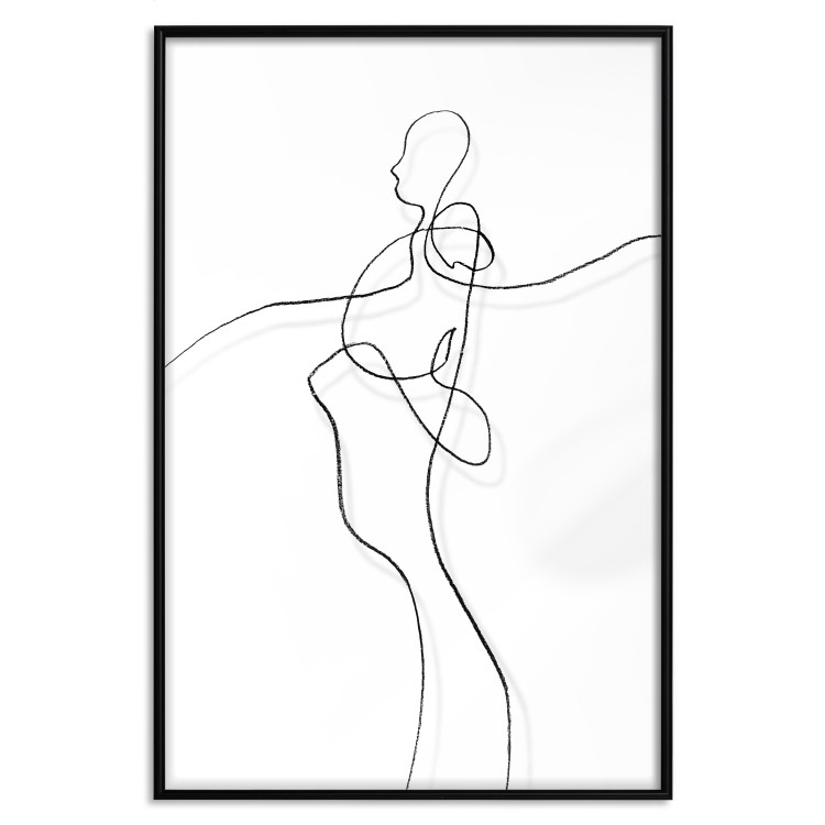 Poster My Soul - black and white minimalist composition with a human silhouette 119048 additionalImage 24