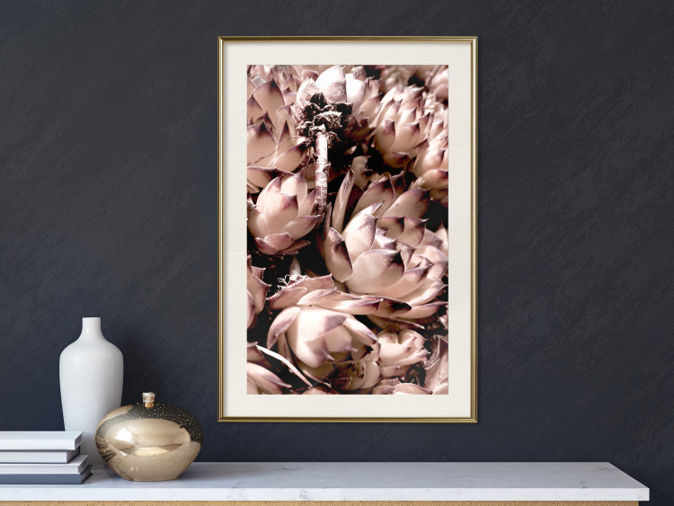 Poster Orpheus - natural plants with white flowers and purple details 122648 additionalImage 21