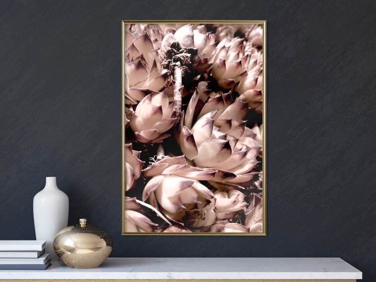 Poster Orpheus - natural plants with white flowers and purple details 122648 additionalImage 7