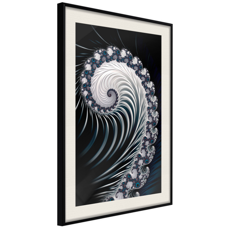 Poster Virus - abstract wave pattern with lashes creating a vortex on a black background 122748 additionalImage 3