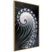 Poster Virus - abstract wave pattern with lashes creating a vortex on a black background 122748 additionalThumb 12