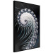 Poster Virus - abstract wave pattern with lashes creating a vortex on a black background 122748 additionalThumb 10