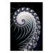 Poster Virus - abstract wave pattern with lashes creating a vortex on a black background 122748