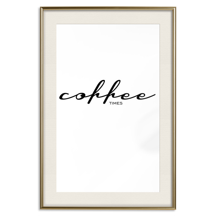 Wall Poster Coffee Times - artistic English text on a white background 122948 additionalImage 19