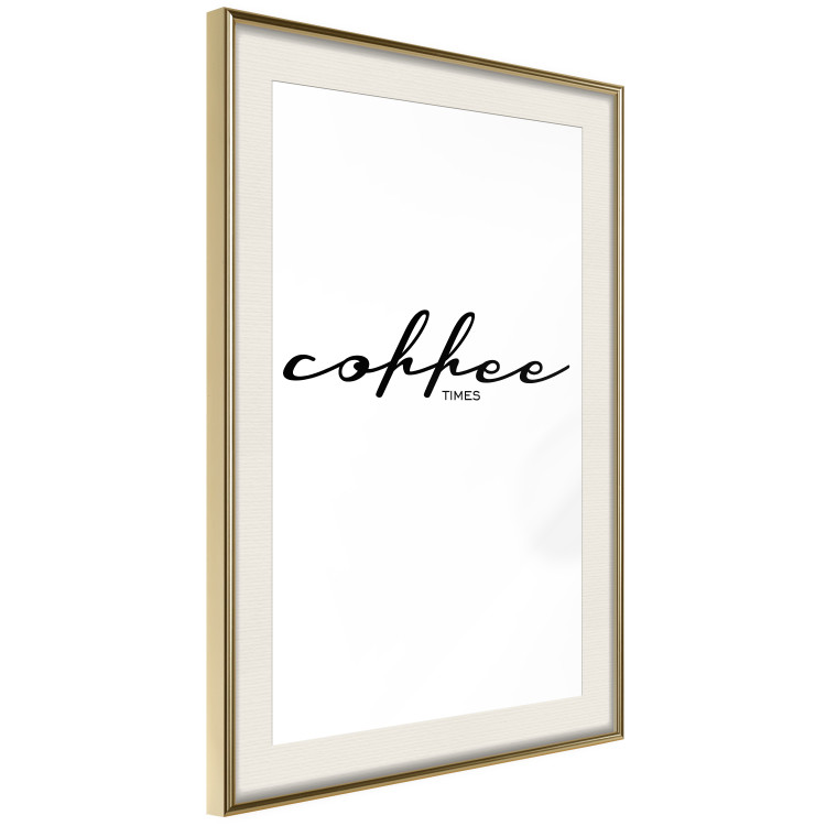 Wall Poster Coffee Times - artistic English text on a white background 122948 additionalImage 2