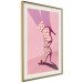 Poster Strawberry Socks - silhouette of female legs in pastel color 123348 additionalThumb 2