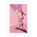 Poster Strawberry Socks - silhouette of female legs in pastel color 123348 additionalThumb 25