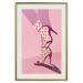 Poster Strawberry Socks - silhouette of female legs in pastel color 123348 additionalThumb 19