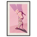 Poster Strawberry Socks - silhouette of female legs in pastel color 123348 additionalThumb 18