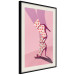 Poster Strawberry Socks - silhouette of female legs in pastel color 123348 additionalThumb 3